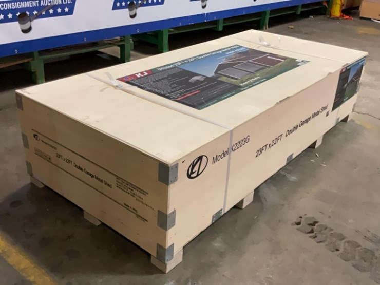 (inv.53022)-new-unused-kj-k2223g-double-metal-garage-shed,-22'-x-23'-heavy-duty-shed-image-4