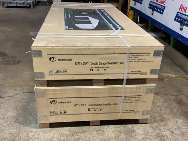 (inv.53018)-new-unused-kj-k3325-double-metal-garage,-25'-x-33'-heavy-duty-shed-image-3