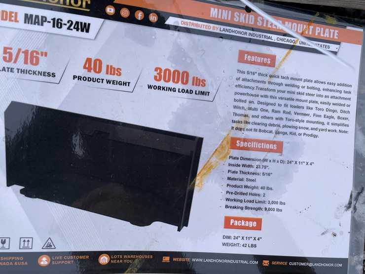 #1459-•-unused-landhonor-mini-skidsteer-mount-plate-image-4