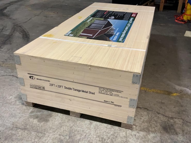 (inv.53014)-new-unused-kj-k2223g-double-metal-garage,-22'-x-23'-heavy-duty-shed-image-5