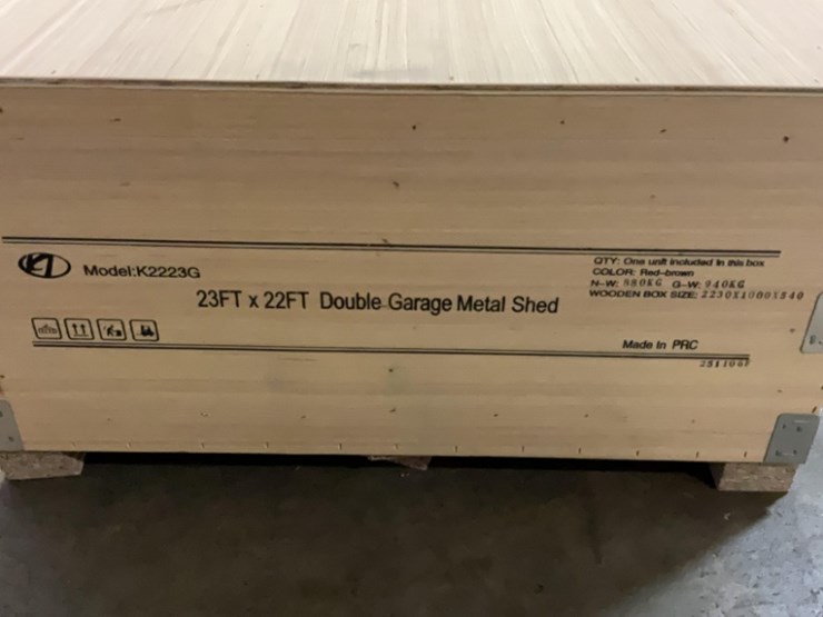 (inv.53014)-new-unused-kj-k2223g-double-metal-garage,-22'-x-23'-heavy-duty-shed-image-6