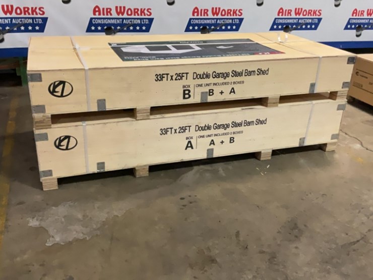 (inv.53026)-new-unused-kj-k3325-double-metal-garage-shed,-25'-x-33'-garage-image-2