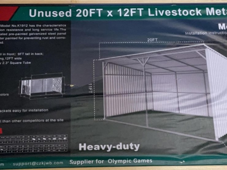 (inv.53008)-new-unused-kj-k1912-metal-shed,-12'-x-20'-heavy-duty.-image-1