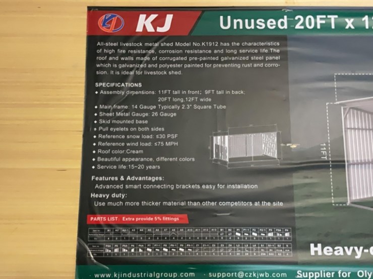 (inv.53008)-new-unused-kj-k1912-metal-shed,-12'-x-20'-heavy-duty.-image-6