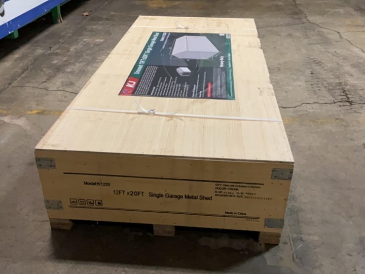 (inv.53010)-new-unused-kj-k1220-metal-garage,-12'-x-20'-heavy-duty-garage-shed-image-2