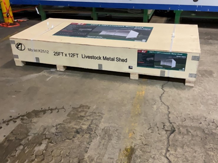 (inv.53012)-new-unused-kj-k2512-metal-livestock-shed,-12'-x-25'-heavy-duty-shed-image-4