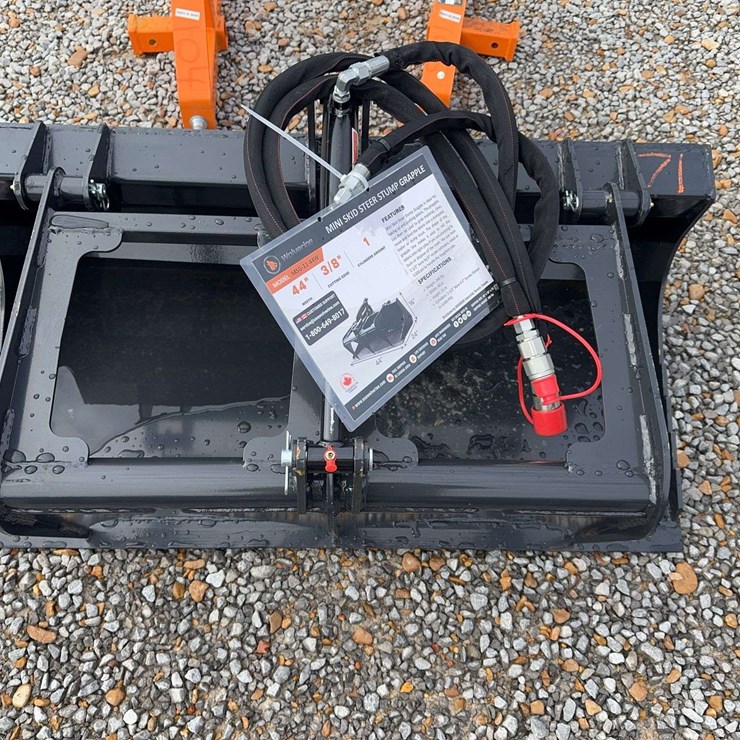 Unused Mini Skid Steer Stump Grapple Attachment