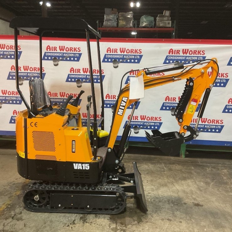 (Inv.50011) New Unused MIVA VA15 Mini Excavator, 13.5 Hp Gas Engine, Aux. Hydraulics, 15" Bucket,