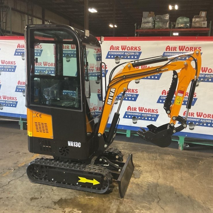(Inv.50040) 2025 MIVA VA13C Mini Excavator, 13.5 Hp Gas Engine, Aux. Hydraulics, Blade, 15" Bucket
