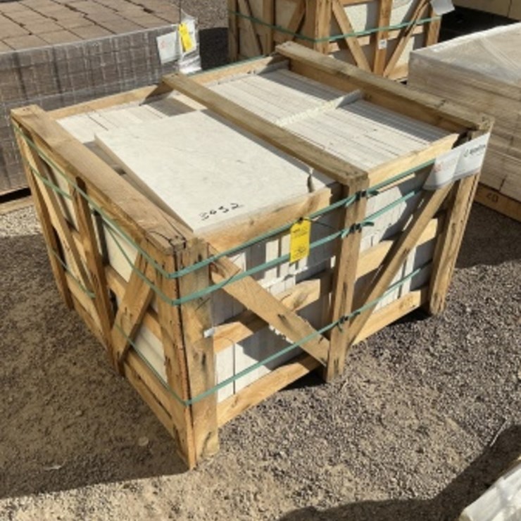 CRATE OF TRAVERTINE PAVERS