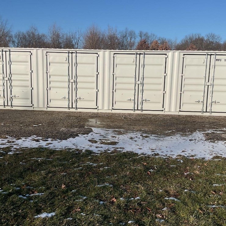 (Inv.51009) New 1 Trip 40' High Cube Multi Door Shipping Container, 1 End Door, 4 Side Doors