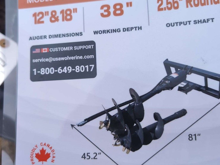 (1)-wolverine-skid-steer-auger-drive-and-bit-12"-&-18"---adb-131218r-image-2