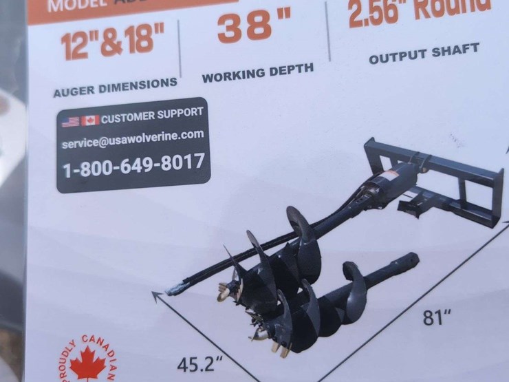 (1)-wolverine-skid-steer-auger-drive-and-bit-12"-&-18"---adb-131218r-image-2