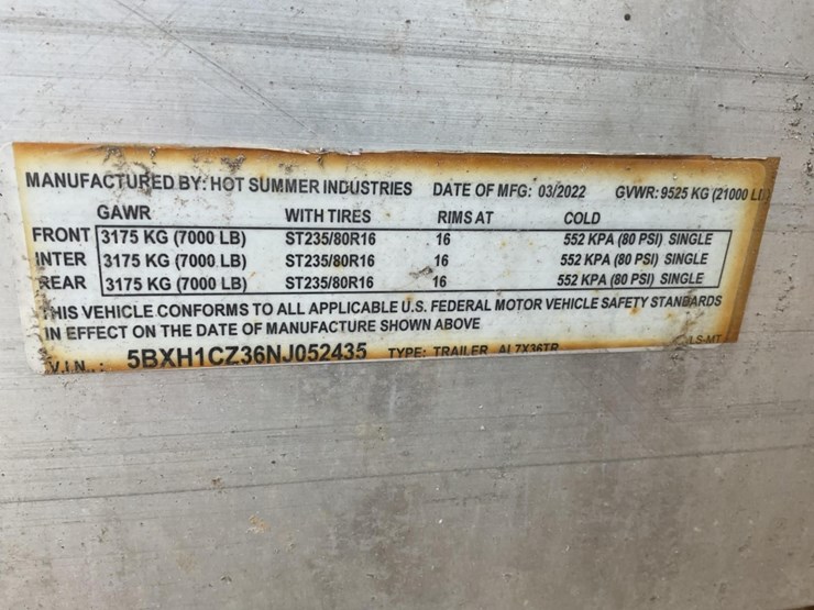 (inv.51012)-2023-hot-summer-al7x36tr-trailer,-vin:-5bxh1cz36nj052435,-36'-aluminum-car-hauler,-ramps-image-6