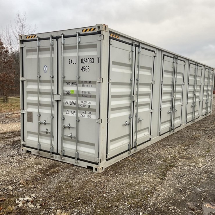 (Inv.51029) New 1 Trip 40' High Cube Multi Door Shipping Container, 1 Double End, 4 Double Side Door