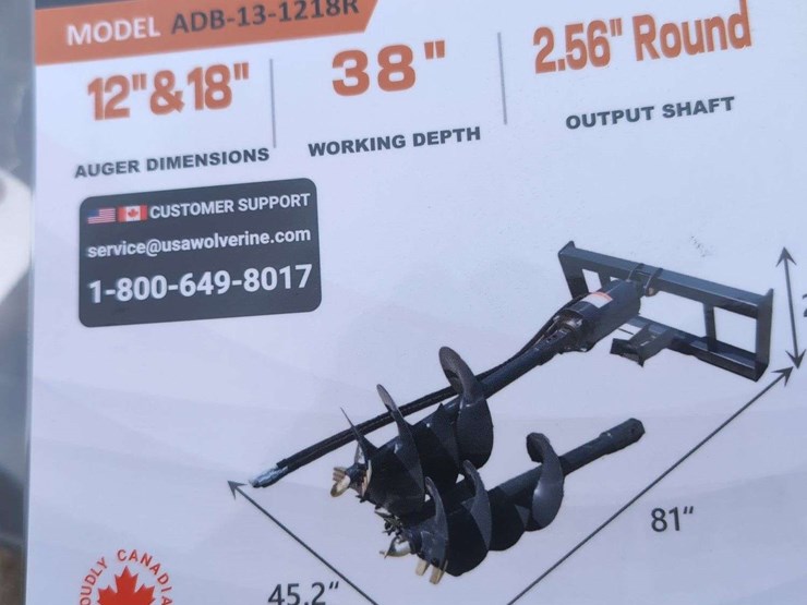 (1)-wolverine-skid-steer-auger-drive-and-bit-12"-&-18"---adb-131218r-image-2