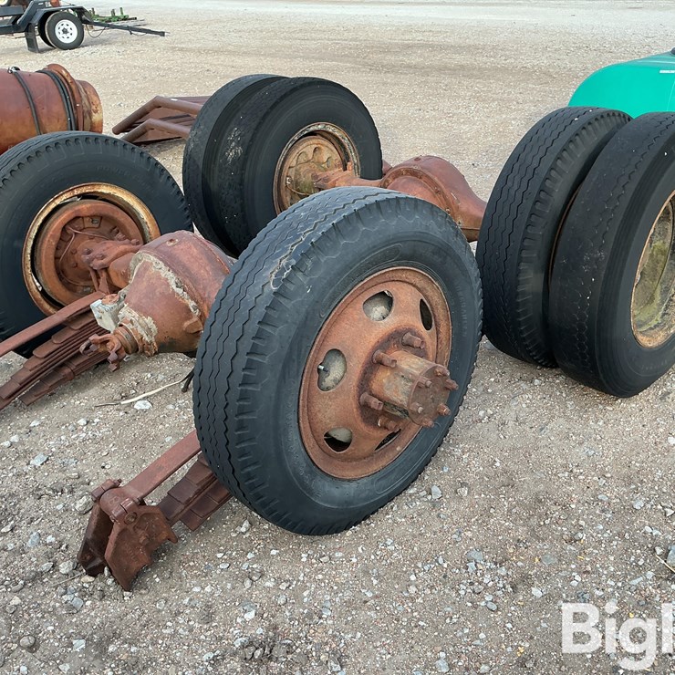 Truck Axles W/Springs & Tires
