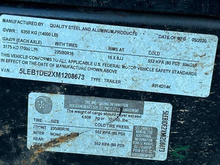 2021-14ft-quality-steel-and-aluminum-product-trailer,-vin-#-5leb1de2xm1208673-image-4