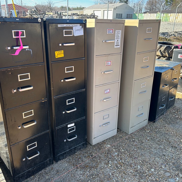 #37662 • Lot of (6) Filing Cabinets