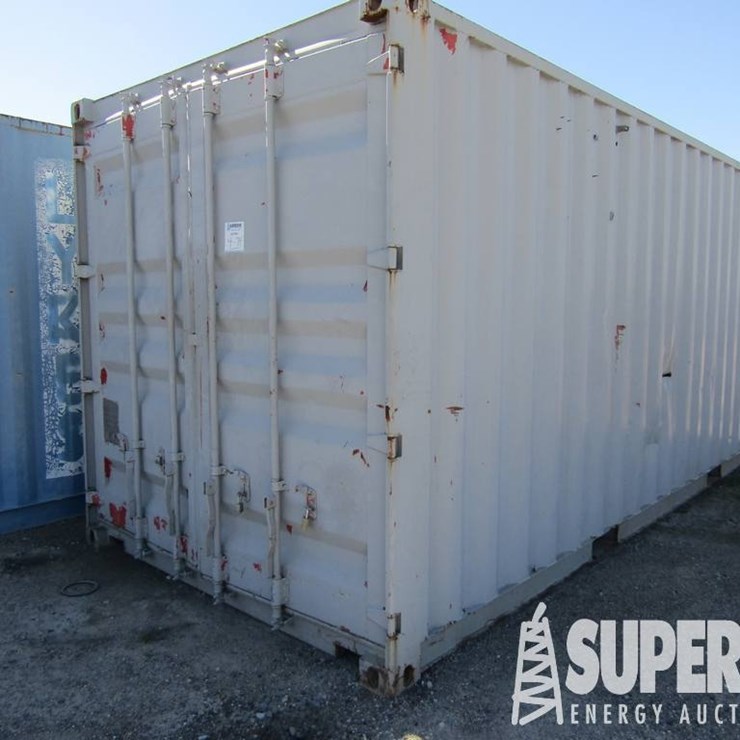 (4-74) 20'L Shipping Container, w/ Water Conn, La...