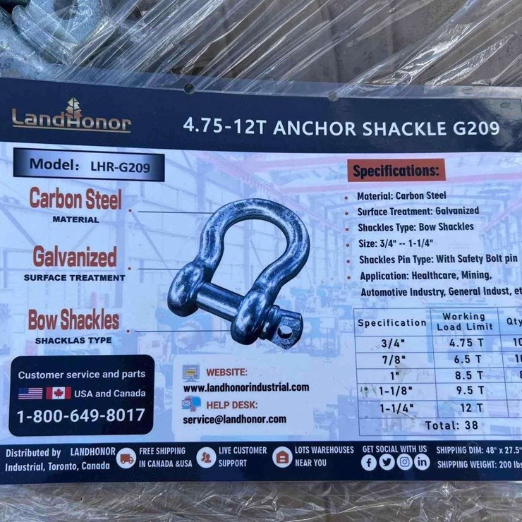 LandHonor LHR-G209 Anchor Shackle Set