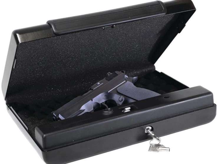 new-unused-first-alert-5200df-digital-biometric-quick-access-hand-gun-safe-image-1