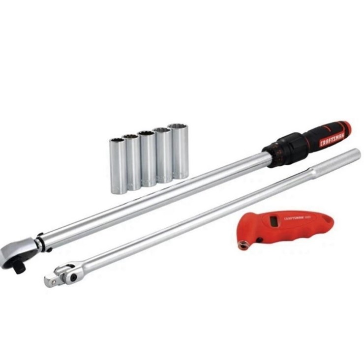 New Unused Craftsman 8pc tire changing kit with 1/2"dr torque wrench