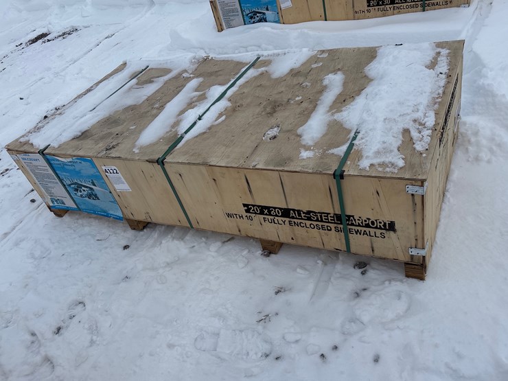 #4122-•-e1p.-sdlc2030ft-20'x30'all-steel-carport-w/enclosed-sidewalls-image-1