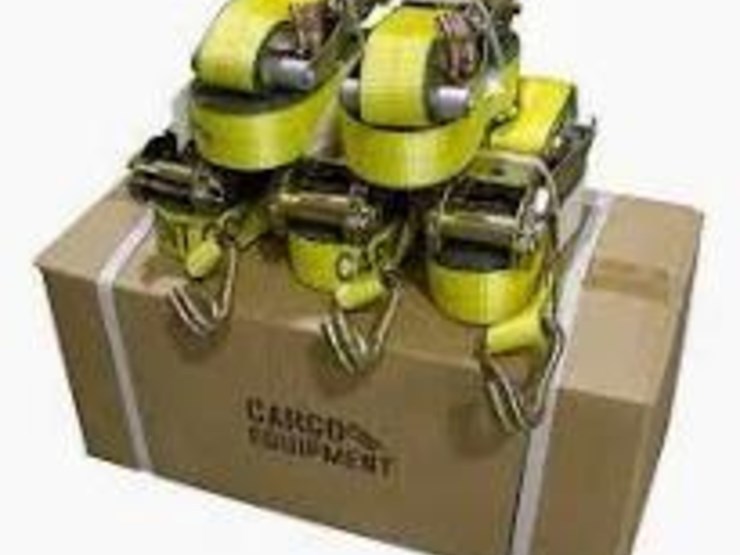 new-unused-2"-x-27'-tuff-tow-ratchet-straps-w/-14"-professional-tool-bag-(4-pcs)-image-1