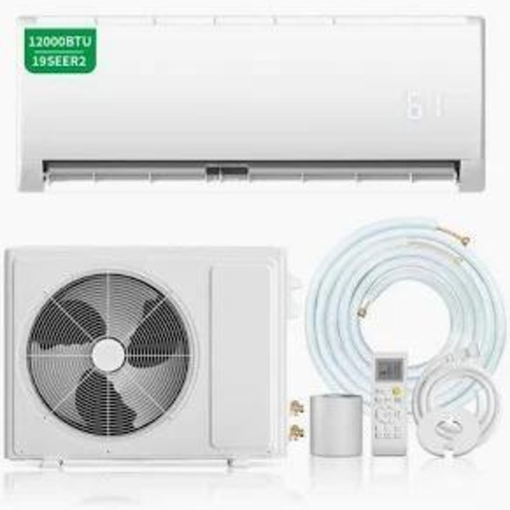 New Unused Cool living 12,000 btu mini split heat & cool complete diy kit - 115 volt (2 pcs)