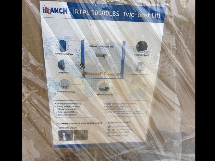 #4129-•-e2.-new-iranch-10,000-lb,-2-post-car-lift-image-2