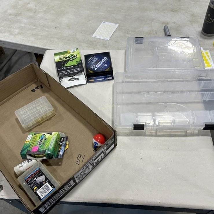 Fishing Line, bait boxes, etc