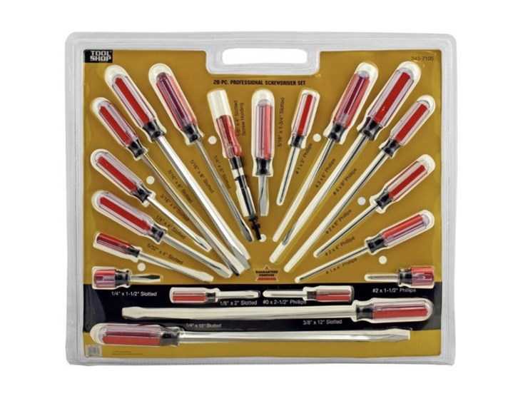new-unused-20-pc-professional-series-type-screw-driver-set.-image-1