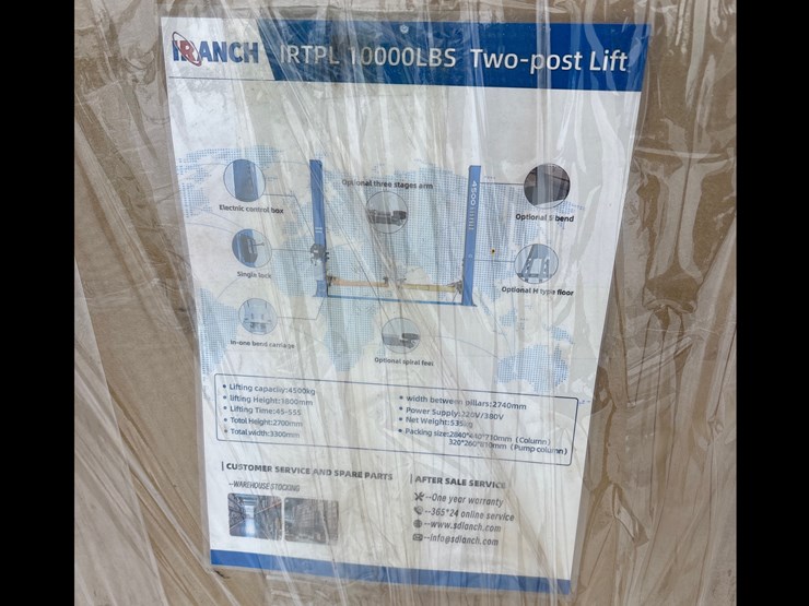 #4126-•-e2.-new-iranch-10,000-lb,-2-post-car-lift-image-2