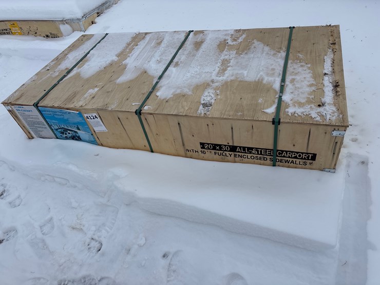 #4124-•-e1p.-sdlc2030ft-20'x30'all-steel-carport-w/enclosed-sidewalls-image-1