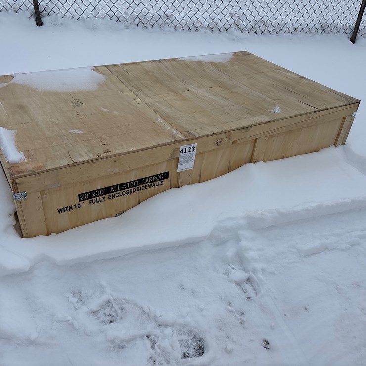 #4123 • E1p. SDLC2030FT 20'x30'All-Steel Carport w/Enclosed Sidewalls