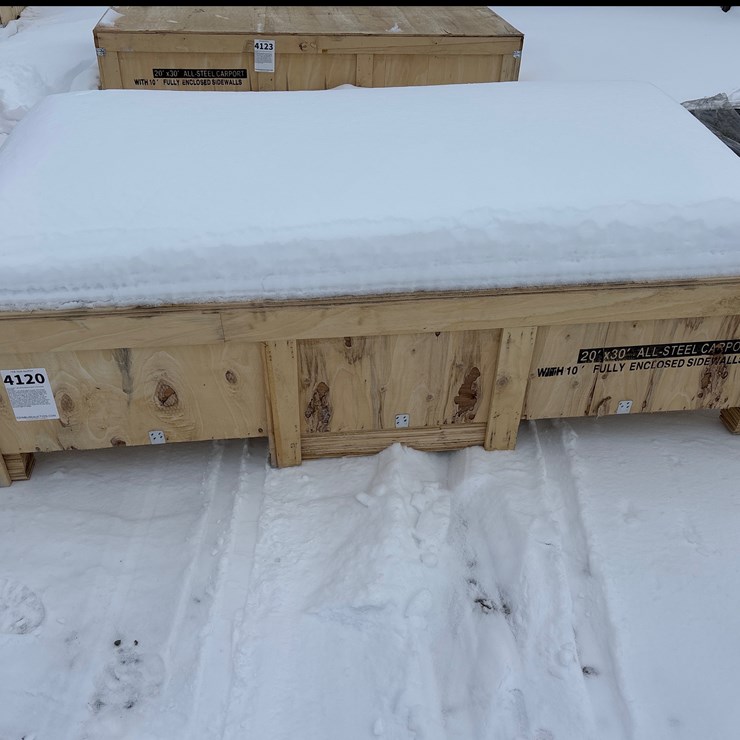 #4120 • E1p. SDLC2030FT 20'x30'All-Steel Carport w/Enclosed Sidewalls