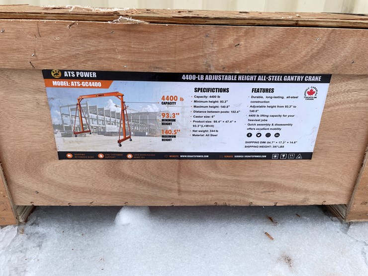 #2327-•-ats-power-4,400-lbs.-adjustable-height-gantry-crane-image-6
