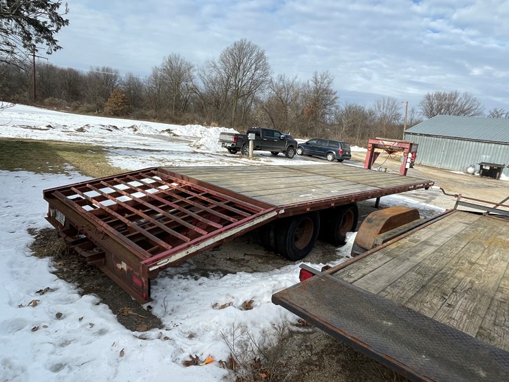 #4003-•-1997-high-view-mfg-25'-5th-wheel-flatbed-trailer-(wi-title-in-delay)-image-4