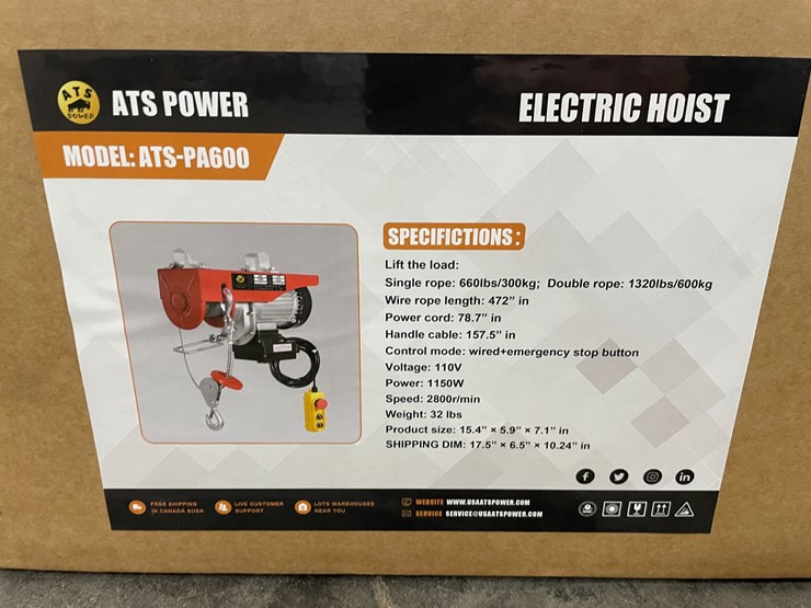 #2316-•-ats-power-electric-hoist-image-1
