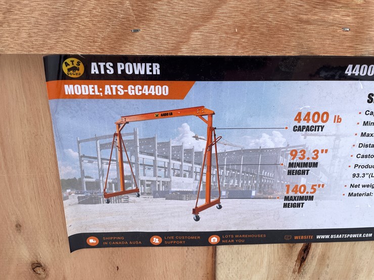 #2326-•-ats-power-4,400-lbs.-adjustable-height-gantry-crane-image-8