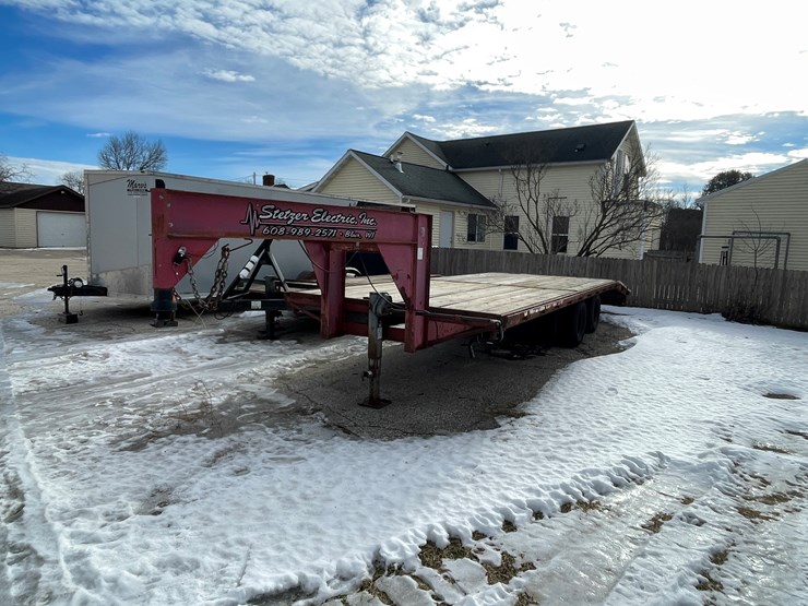 #4003-•-1997-high-view-mfg-25'-5th-wheel-flatbed-trailer-(wi-title-in-delay)-image-1