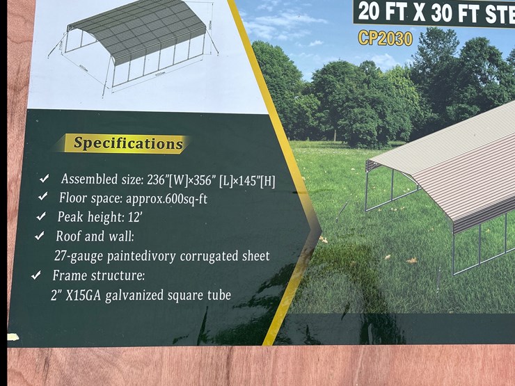 #5044-•-e4.-20-ft-x-30-ft-steel-carport-image-2