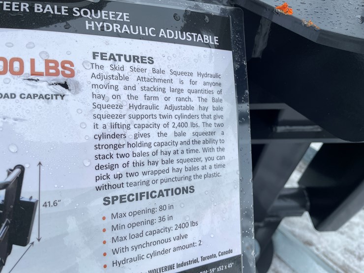 #2367-•-wolverine-hydraulic-bale-squeeze-attachment-image-10
