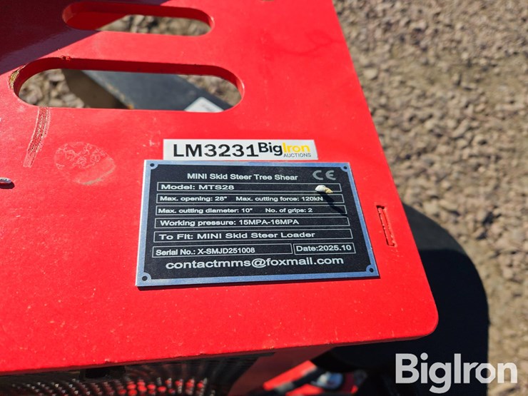 2025 MTS28 Mini Skid Steer Attachment Tree Shear by BigIron Auctions ...