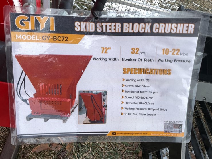 giyi-gy-bc72-skid-steer-block-crusher,-72"-width,-1930-lbs,-serial:-ssj251210-image-3