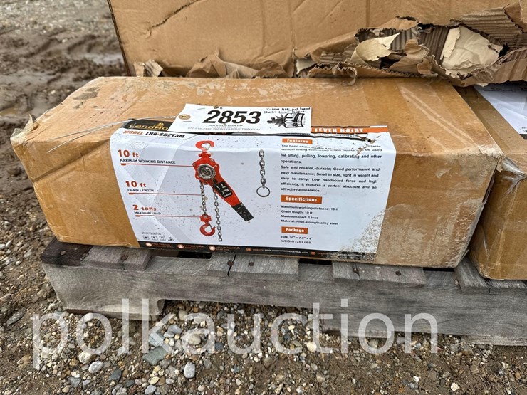 2853---2-ton-lift-w/-hand-chain-lever-hoist-image-1