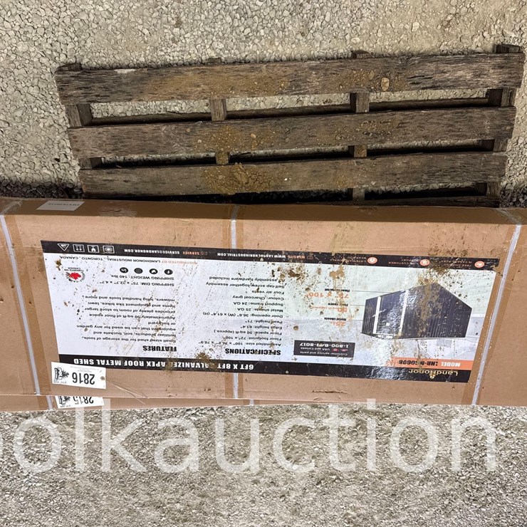 2816 -  6' x 8' GALVANIZED APEX ROOF METAL SHED