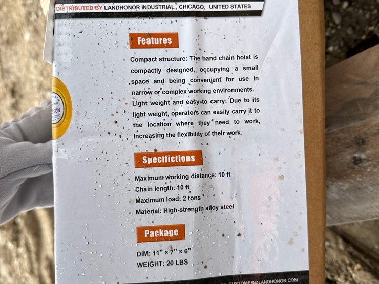 2850---2-ton-lift-w/-hand-chain-hoist-image-2