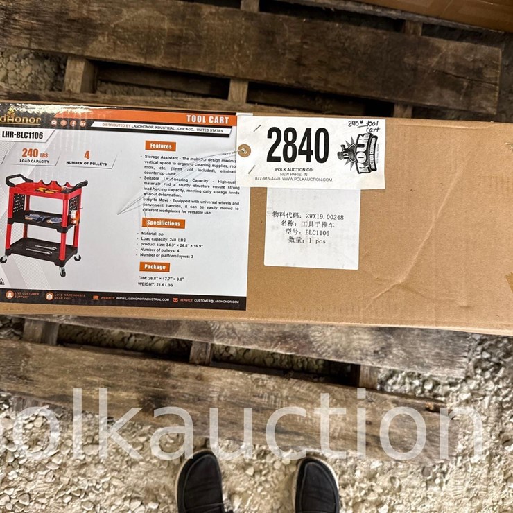 2840 - 240# CAPACITY TOOL CART